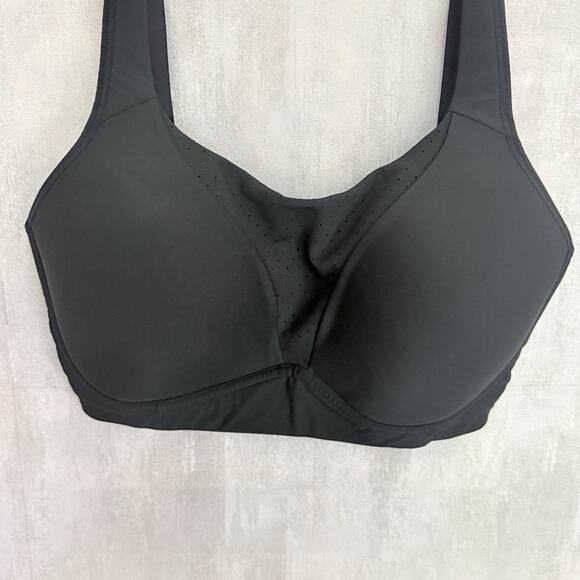 Lululemon Sports Bra 36E Run Times High Support Black Soft Cups Sweat Wicking - Picture 2 of 13